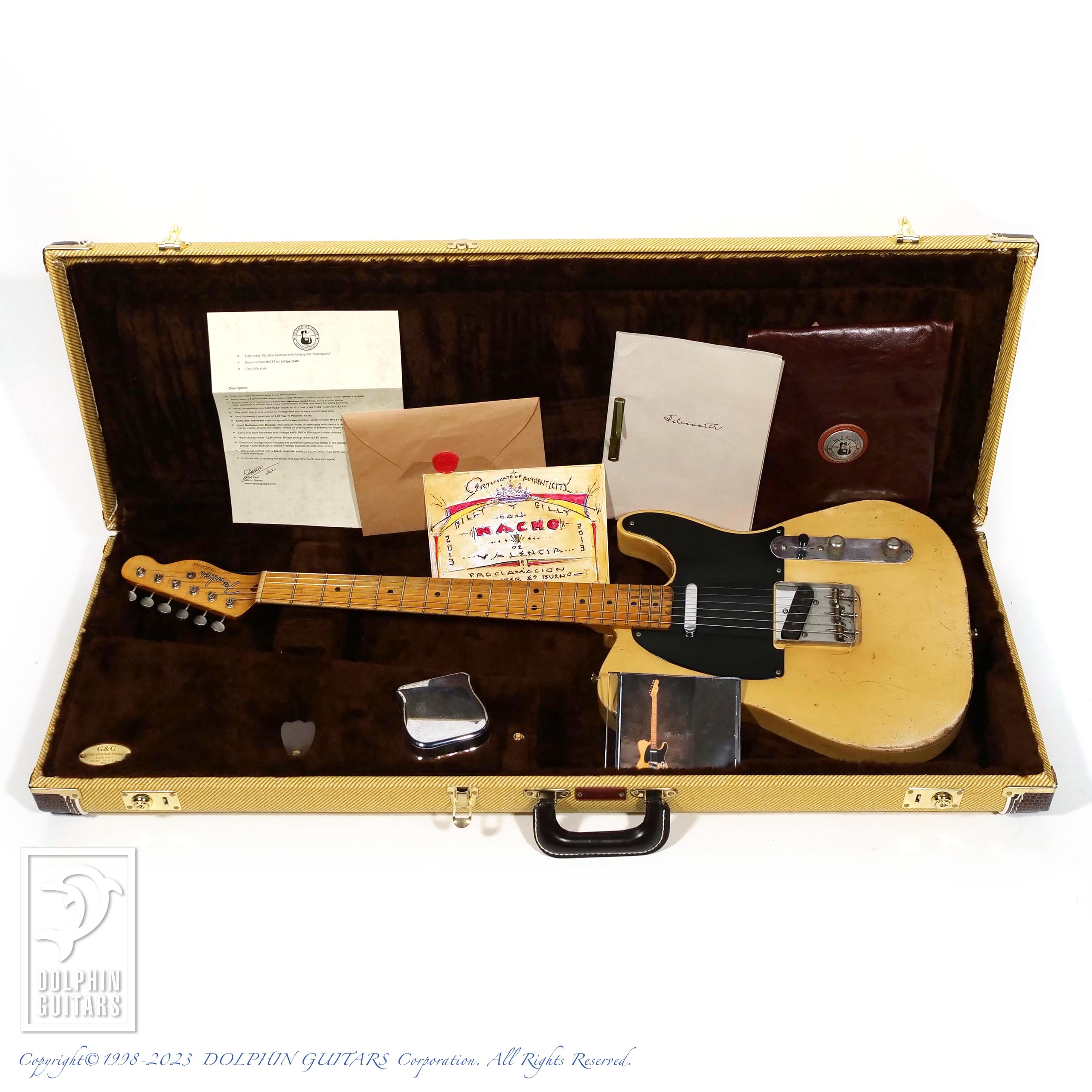 本日限定値下げnachoguitar 50s style blackguard Nacho Guitars / 1950-52 Blackguard #1277 Medium Aging Butterscotch